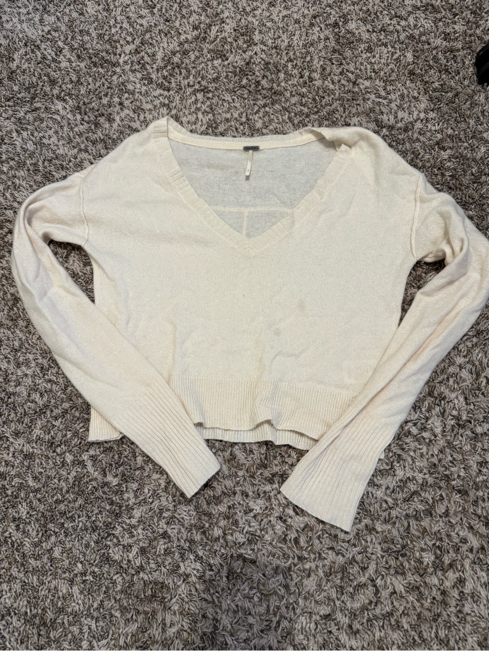 Free People Cashmere V Neck Sweater Size Small